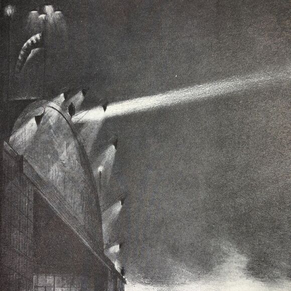 William Healslip "Airport" 1930s Art Print Treasury Collection Sketch Vintage - Picture 6 of 12